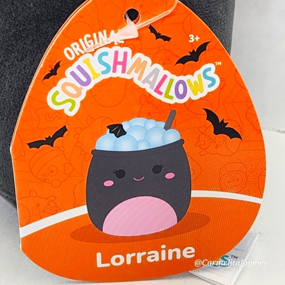 🎃 LORRAINE 🧙‍♀️ Black & Pink Couldron Halloween 2024 Original Squishmallow NWT - Picture 3 of 8